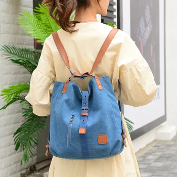 

Leisure Large Capacity Multifunctional Canvas Backpack Men Women Style Single Shoulder Hand Bag 2020 Bagpack