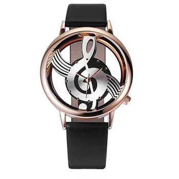 

Relogio Fashion Women Watches Note Music Notation Leather Analog Quartz Wrist Watch Personality Gift Wristwatch Reloj Mujer