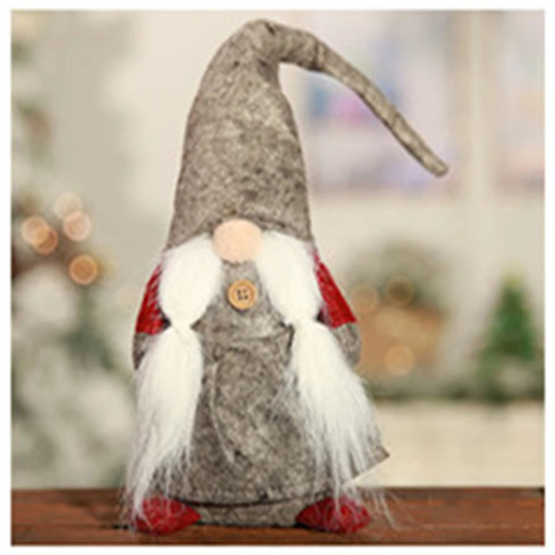 17 Inches Standing European American Style Faceless Doll Forest Old Man Handmade Christmas Gnome Swedish Holiday Decoration Gift