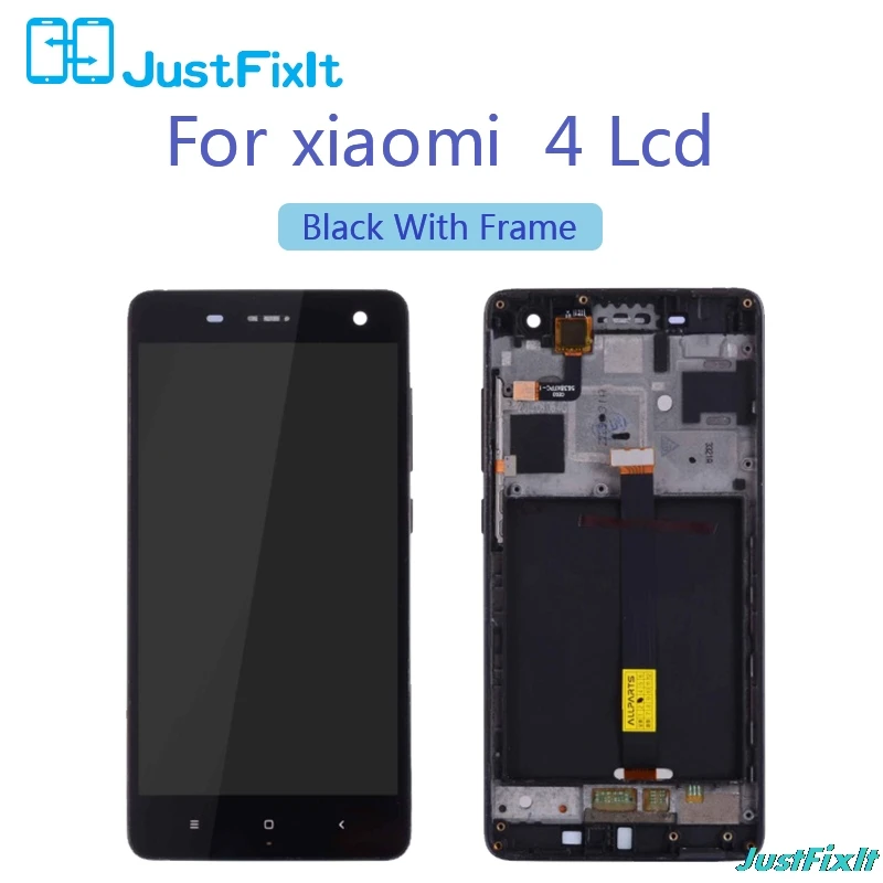 Black with Frame Для Xiaomi Mi 4 ЖК сенсорный экран дигитайзер с рамкой оригинальная замена черный белый 5,0 дюймов для Xiaomi Mi 4 дисплей - Цвет: Black with Frame