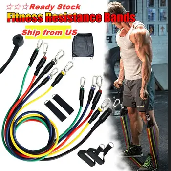 

11pcs/set Pull Rope Fitness Exercises Resistance Bands Latex Tubes Pedal Exerciser Body Training Workout Yoga