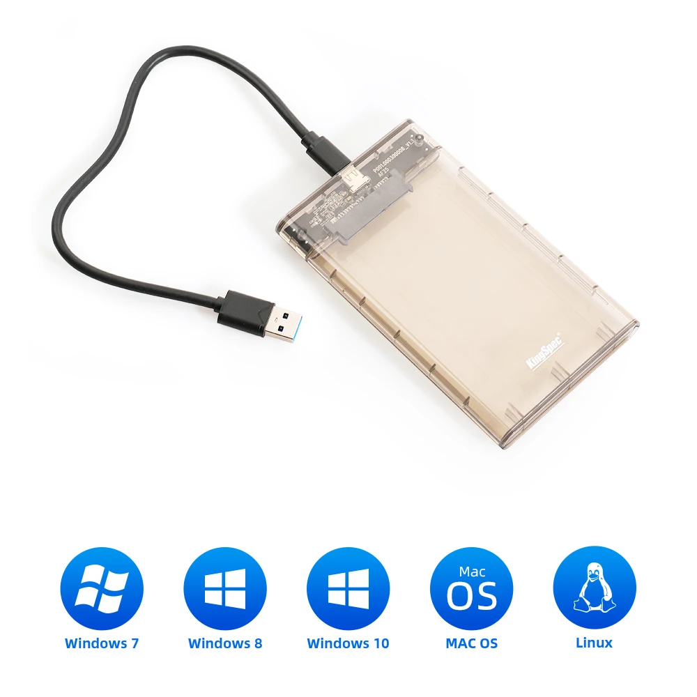 Чехол для жесткого диска KingSpec 2 5 дюйма SATA к USB адаптеру корпус внешнего HDD коробка