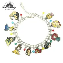 Аниме ювелирные изделия Dis ney Princess(10 тематических шармов) Ассорти металлический Шарм-браслет детский Рождественский подарок