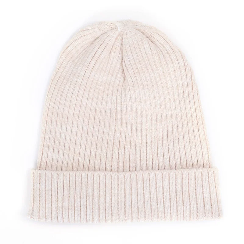 

Autumn and winter new solid knitted cotton caps bib touch screen gloves warm and comfortable men and women universal ski hats