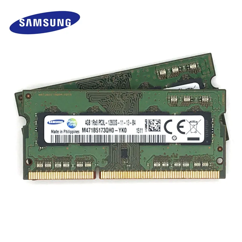 SAMSUNG 4G 1RX8 PC3L 12800S DDR3 4GB 1600 Mhz 1.35V หน่วยความจำแล็ปท็อป ...