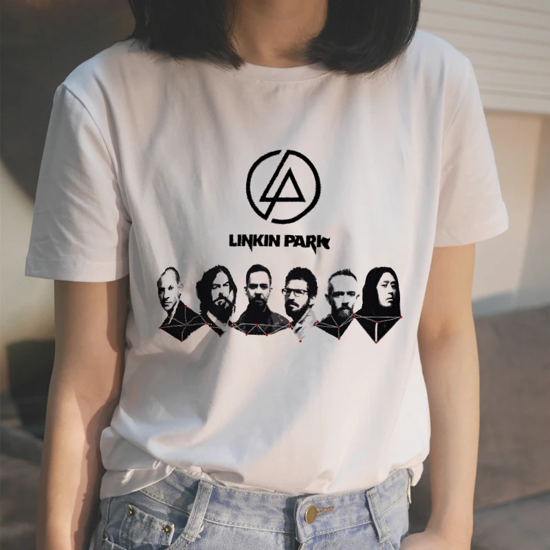 

Linkin Park T Shirts Women/men Rock Band Streetwear Plus Size Vintage Tops Cotton Cool T-shirt Tee Shirt Femme Clothes 2020
