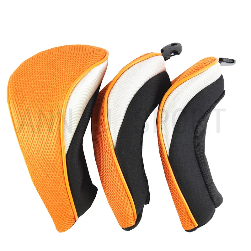 Manufacturers Direct Selling Cross Border Electricity Supplier Golf Club Sleeve Head Covers Protective Case Mesh 135 Three Bottl