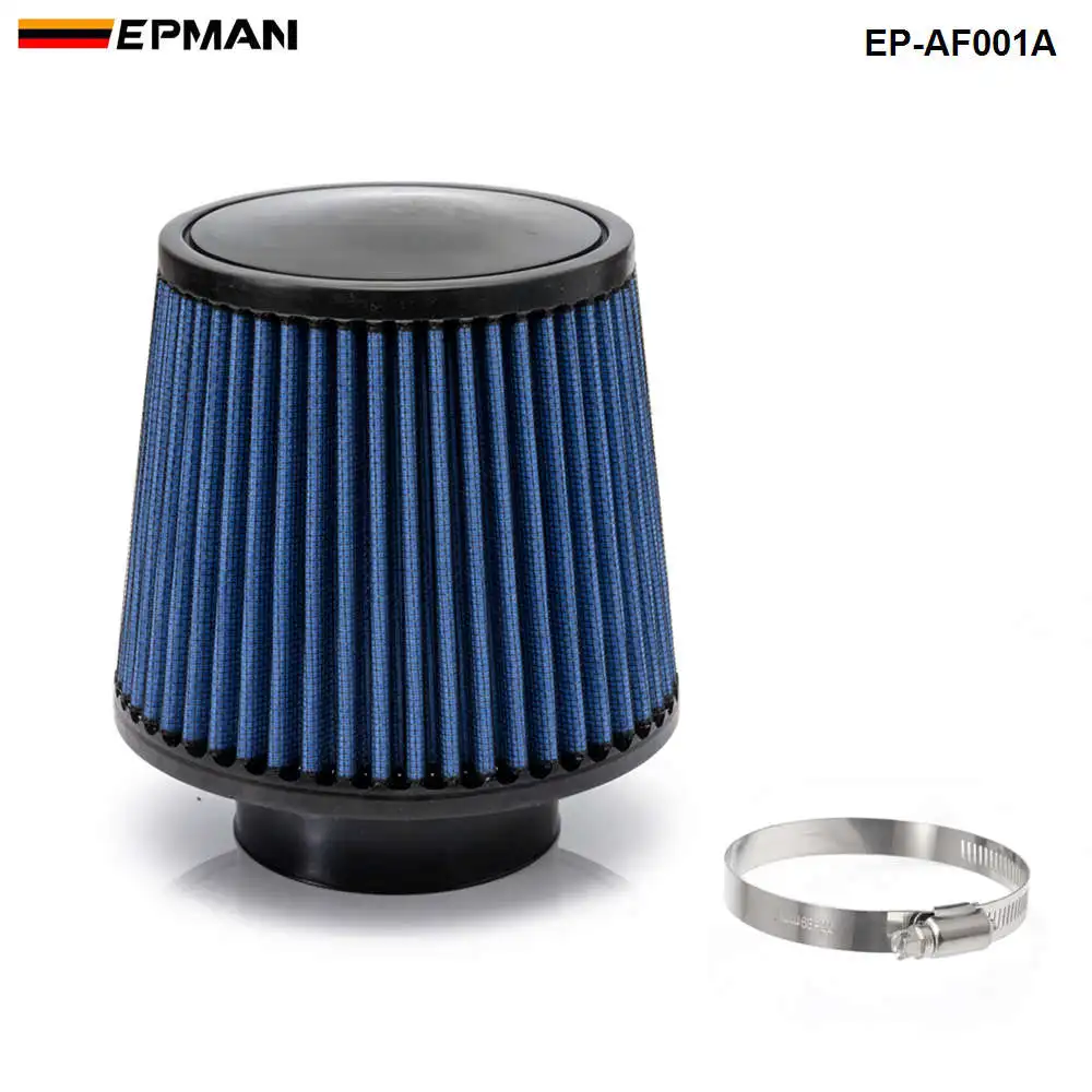 BLUE UNIVERSAL 2.75/" 70mm FLANGE AIR FILTER FOR NISSAN SHORT//COLD AIR INTAKE