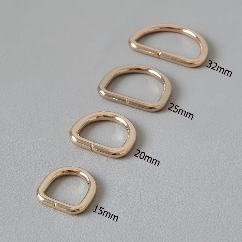 

15mm 20mm 25mm 32mm Webbing Metal Straps Buckle For Bag Backpack Pet Dog Collar Half Round Shaped D Ring Clasp DIY Accessories