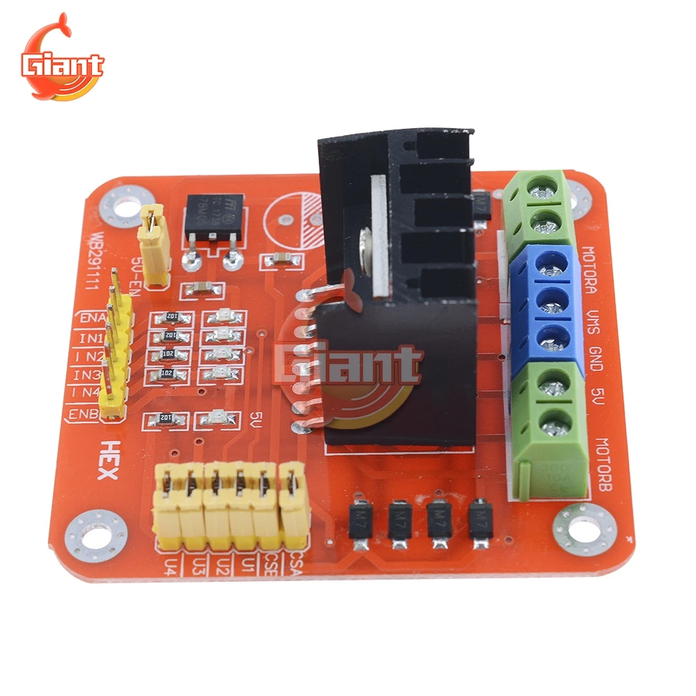 L298N Модуль драйвера двигателя постоянного тока плата для Arduino PIC AVR двойной h-мост DC