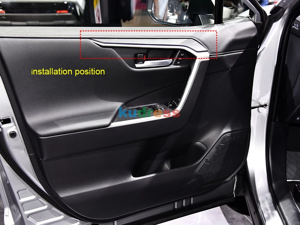 Для Toyota RAV4 RAV 4 Автомобильный интерьер внутренняя боковая дверь литье декоративное покрытие Защитная отделка авто аксессуары наклейка