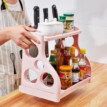 Хранение кухонной утвари артефакт пол многослойное пространство стеллаж для хранения многоцелевой приправа кухонный нож стеллаж для хранения