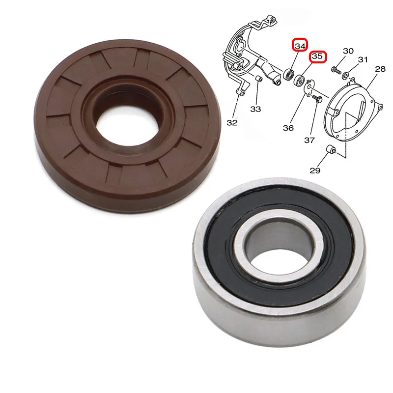 

2PCS Clutch Guard Housing Bearing & Seal For Yamaha Rhino Viking Grizzly Kodiak Wolverine 350 400 450 550 660 700