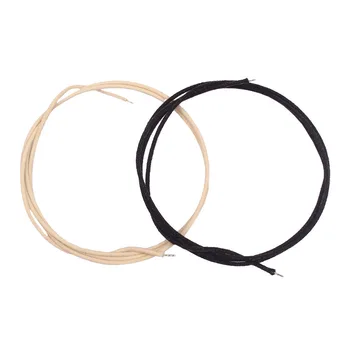 

2pcs Cotton Cloth PushBack Guitar Wire Copper 22 Awg Guitar Accessories Black/White
