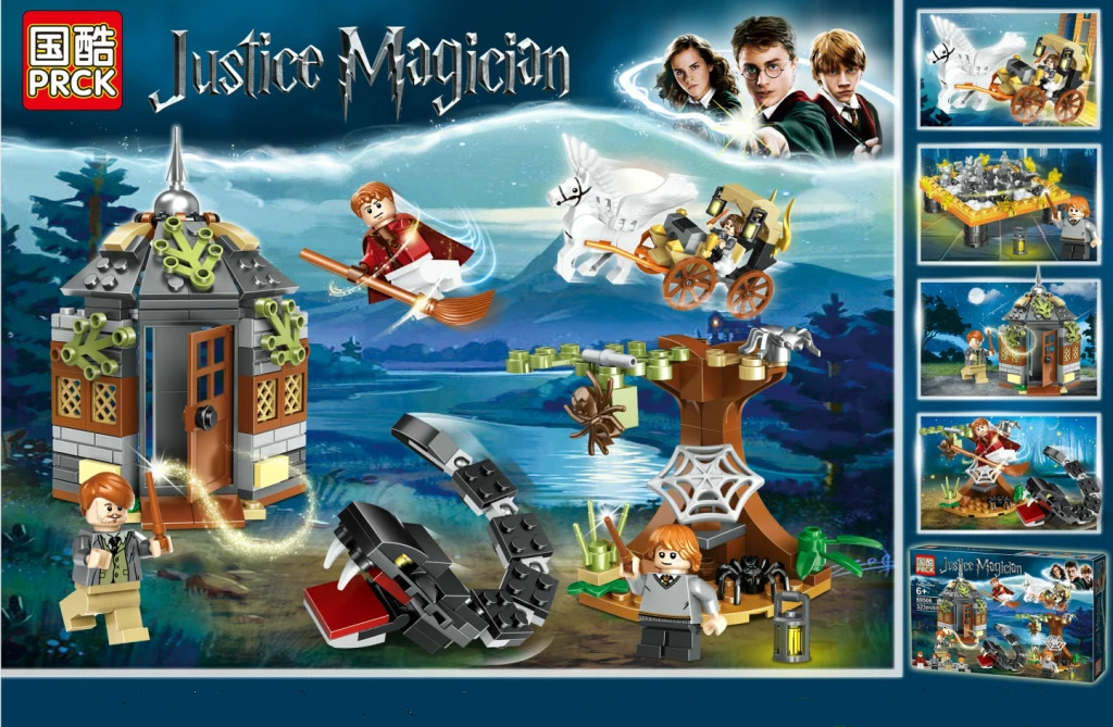 

New 323pcs Super Hero Prince Movie Hagrid's Hut Building Blocks Compatible With Legoinglys Magic Castle Toys Gift For Children
