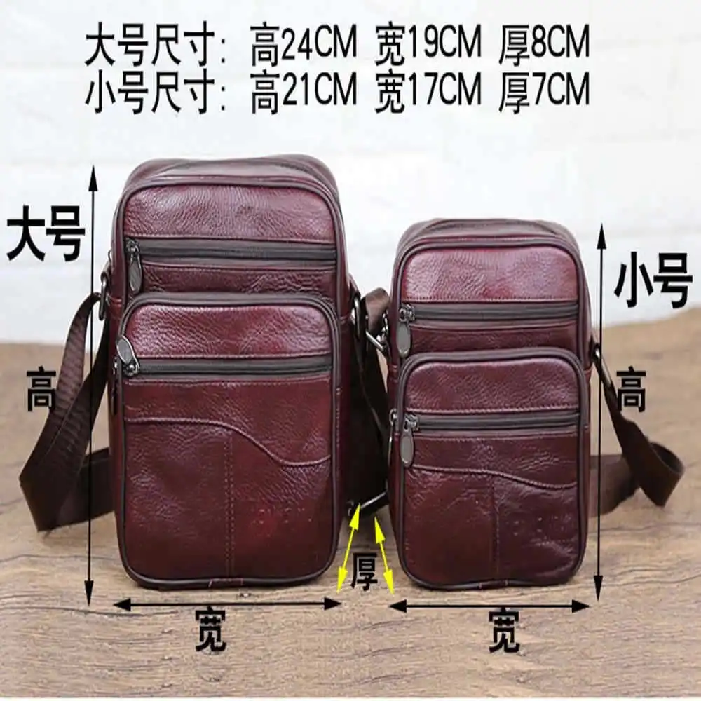 Genuine Cowhide Leather Shoulder Bag Small Messenger Bags Men Travel Crossbody Bag Handbags New Fashion Men Bag Flap