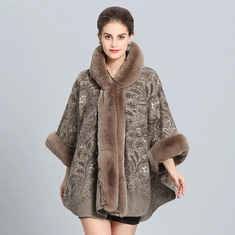 

High Quality Women Flower Cashmere Pashmina Tippet Noble Fur Warm Thick Scarf Shawls Print Wraps Scarves Sexy Cape Bufandas Robe