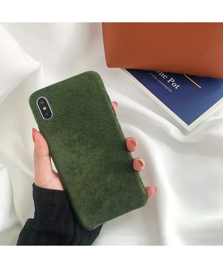 Зимний однотонный вельветовый чехол для телефона Gimfun Iphone 11 Pro Xs Max XR 12 7 6s 8 Plus