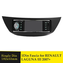 Single DinรถวิทยุสเตอริโอสำหรับRENAULT LAGUNA III 2007 + เสียงกรอบการติดตั้งDash Mount DVD Player trim Bezel