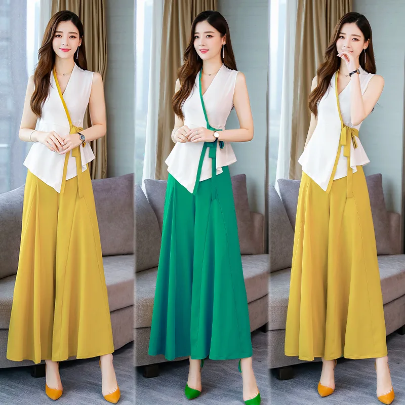 

Set/Suit Skirt 2019 Summer Crew Neck Short Sleeve Solid Color Korean-style Elegant Fashion Joint