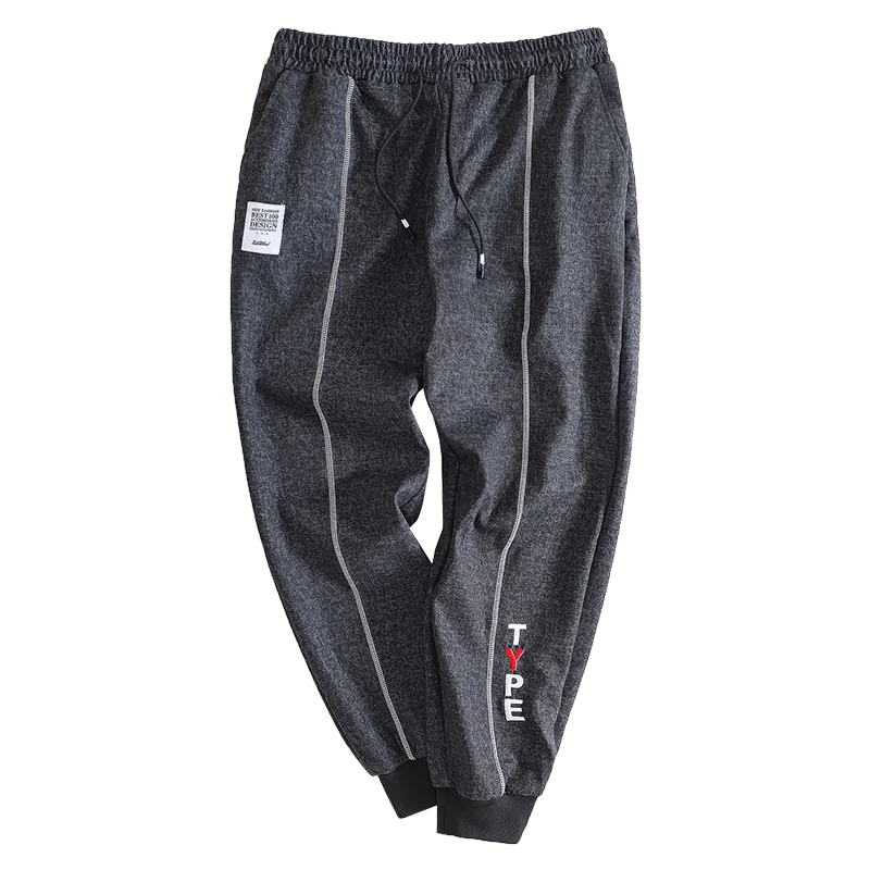 80KG-140KG TW oversize Men's trousers Male Cargopants Hip Hop Trousers - Цвет: Черный