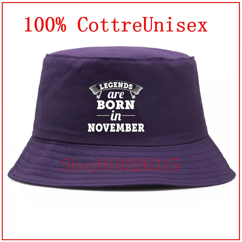 11 legends are born in November white Panama Bucket Hat Men Women Summer Bucket Cap Hat Bob Hat Hip Hop Gorros Fishing Fisherman