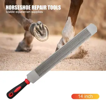 

14 Inch Horse Hoof Rasp Trimming File Iron Horseshoe File Farrier Horseshoe Repair Tools Stable Equestrian Supplies