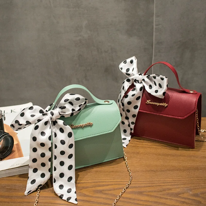 

Bag Women's 2020 New Style Fashion WOMEN'S Bag Korean-style Versatile Handbag Chain Shoulder Oblique Bag Fashion Silk Scarves Ha