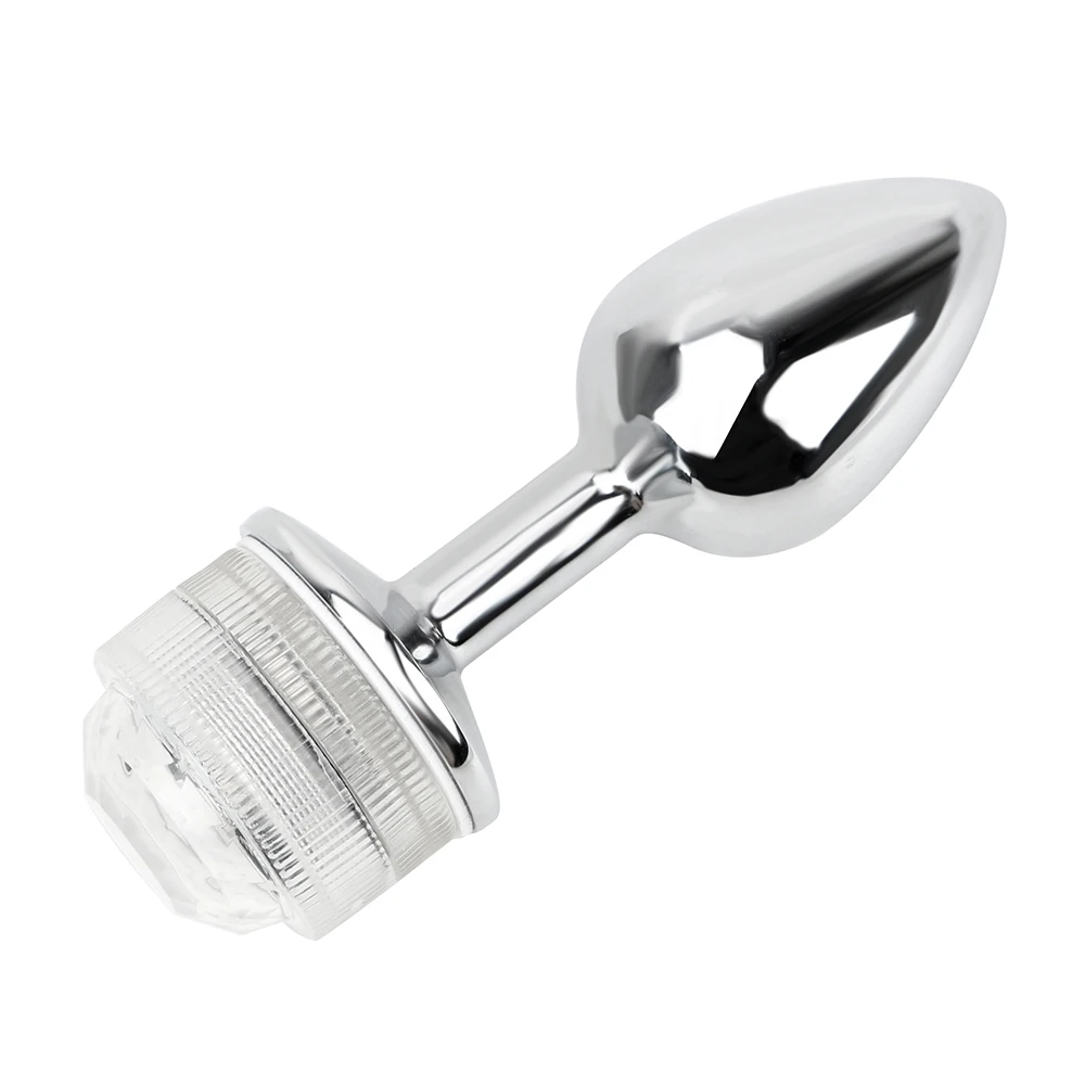 Plug anale in metallo con luce led e telecomando prostata_voghion.com