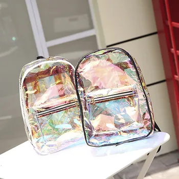 

Clear Transparent Women Backpack Solid color Bags For School white Black School Bags For Teenage Girls Fashion Backpack 2020