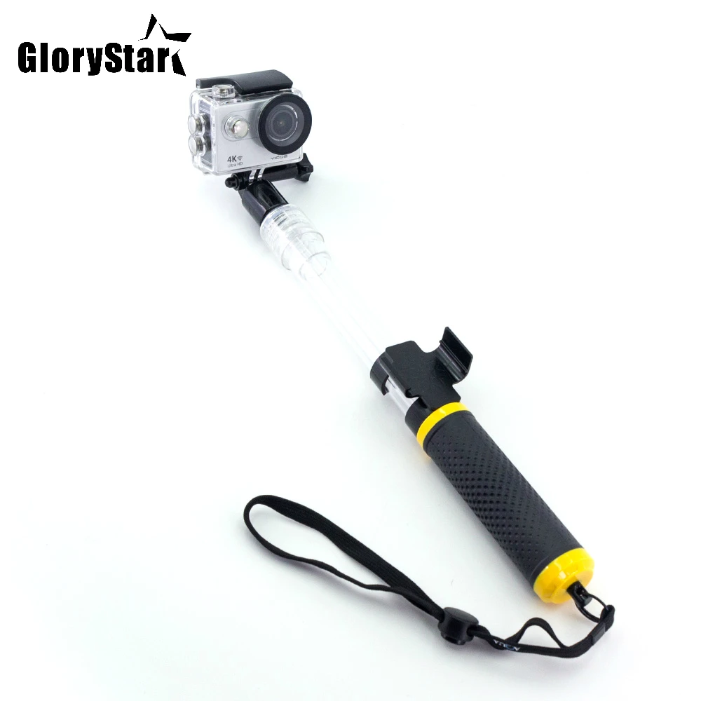 Водонепроницаемый прозрачный селфи палка монопод штатив держатель для GoPro Session Go