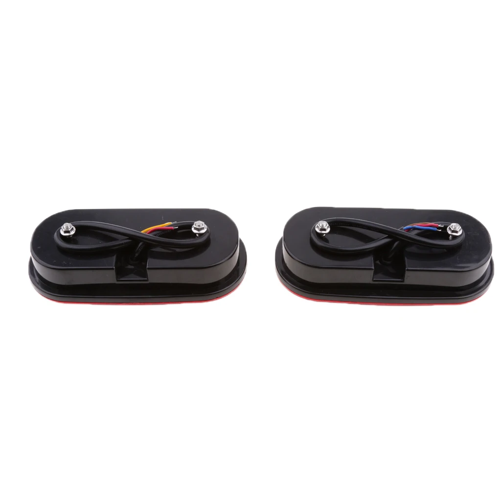 2X 6.5'' LED Waterproof Oval Red Trailer Lights Rear Stop Turn Signal Parking Tail Brake Lights for Boat Trailer Truck