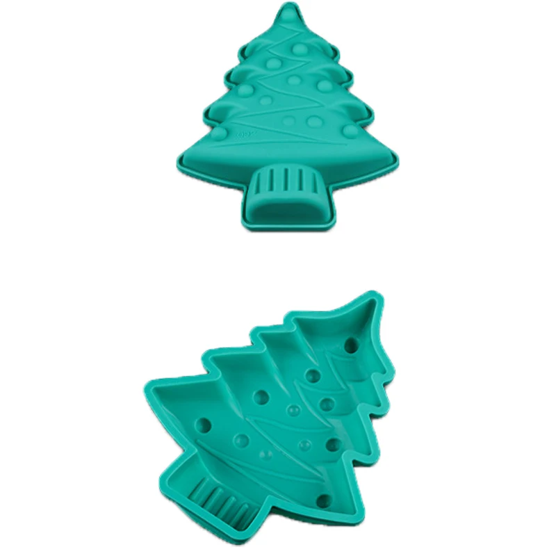 

Christmas Tree Silicone Cake Mold For Xmas Non-Stick Muffin Bread Bakeware Baking Pan Cake Pie Jelly Party Angel Food Cakes Tool
