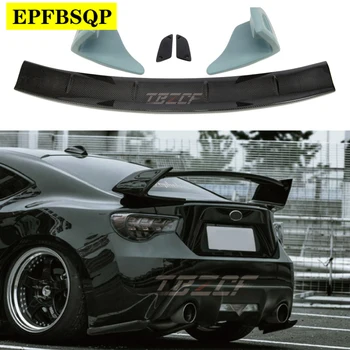 

Car Styling FRP fiberglass +carbon Fiber Unpainted Color Rear Spoiler Wing Trunk Boot Lid Cover For Toyota GT86 For Subaru BRZ