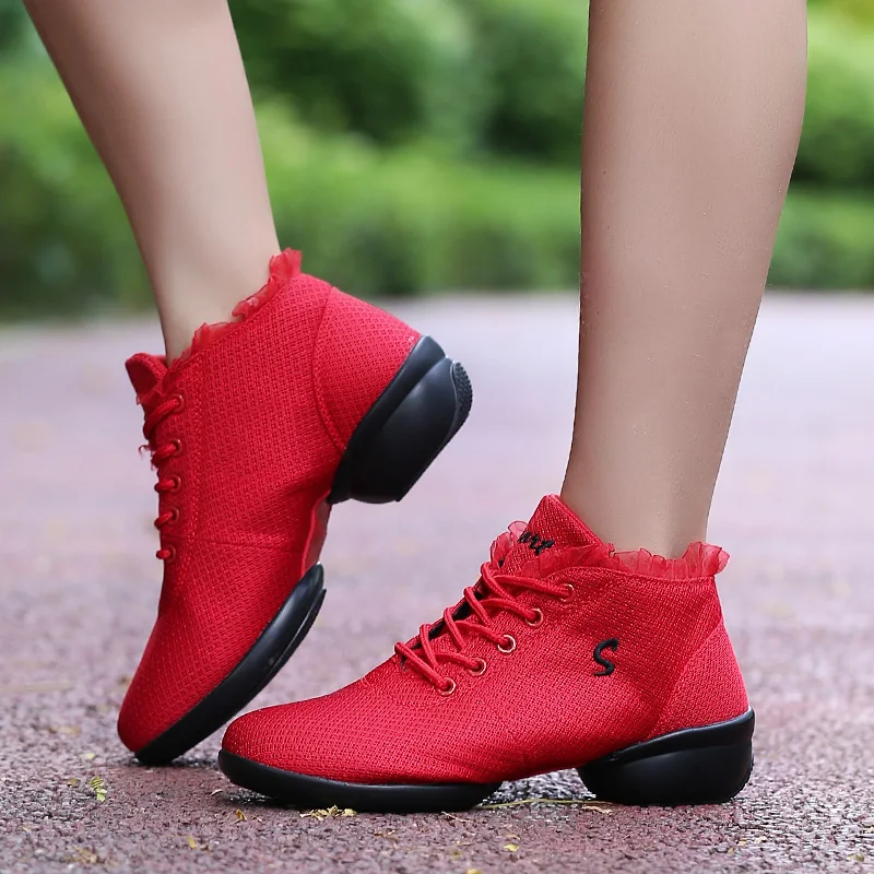 Women Casual Shoes New Dance Shoes Women Fashion Sneakers Breathable Soft Bottom Shoes Women Square Dance Shoes Light Mesh Shoes