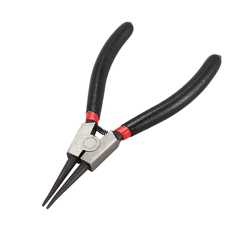 Portable Multi-function 7Inch Internal External Retaining Clips Snap Ring Circlip Pliers Set Straight Retain Tool 4Pcs Set Blac