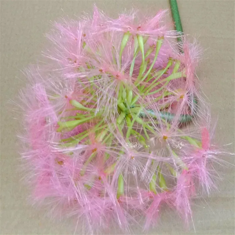 DIY моделирование одной длинной ветки сухой Одуванчик дома подоконник украшения искусственный цветок для свадьбы украшения подарок на день Святого Валентина - Цвет: one head  pink
