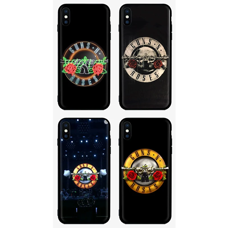 Силиконовый чехол для телефона EWAU guns N' Roses для iPhone 5 5S SE 6 6s 7 8 Plus X XR XS 11 Pro Max