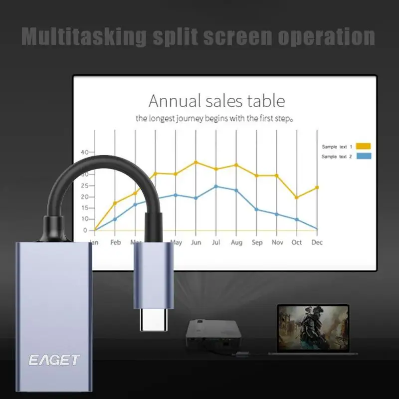Eaget CH01 Мини Портативный тип-c USB-C VGA адаптер Мужской USB C Женский VGA конвертер кабель для Windows компьютер телефон планшет