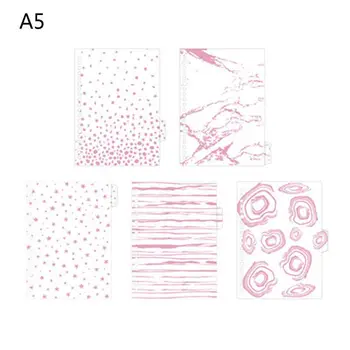 

5Pcs Bronzing Leaf Paper Divider Index Separator for A5 A6 Loose Leaf Binder X6HB