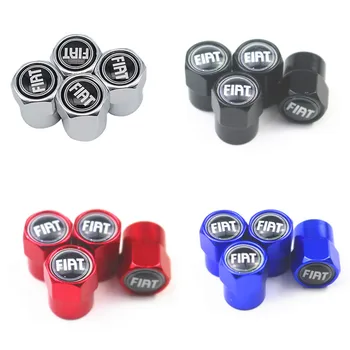 

New 4PCS Auto Wheel Tire Valve Stem Caps Cover For Fiat Viaggio Abarth Punto 124 125 500 Car accessories
