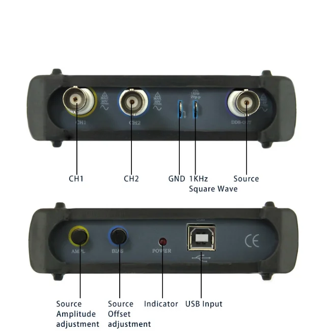 ISDS205B 5в1 Многофункциональный ПК на основе USB цифровой осциллограф анализатор спектра тестер метр DDS развертки регистратор данных 20 м 48 мс/с