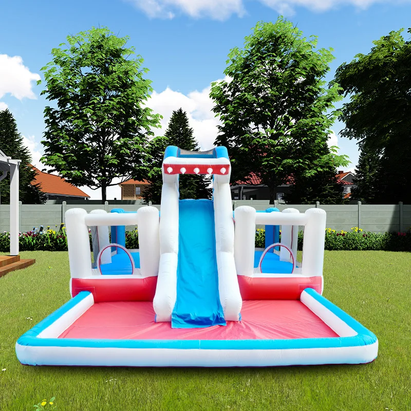 Водная горка с распылителем большой батут водный парк непослушный замок игрушка