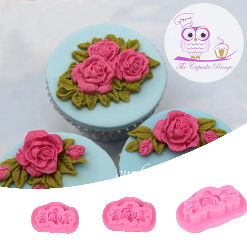 Форма розы DIY торт Sugarcraft Embosser домашняя кухня плесень производитель ремесло инструмент