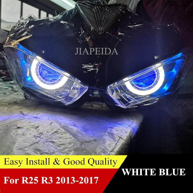 modified motorcycle r25 r3 hid led project headlamp headlight headlamps headlights turn signal for yamaha yzf r25 r3 2014 2017 aliexpress