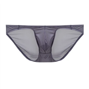 

​ Men's Sexy Briefs Underwear Underpants Thin See Through U-Convex Panties Men's Ice Silk Soft Yarn Sexy Breathable Underwear