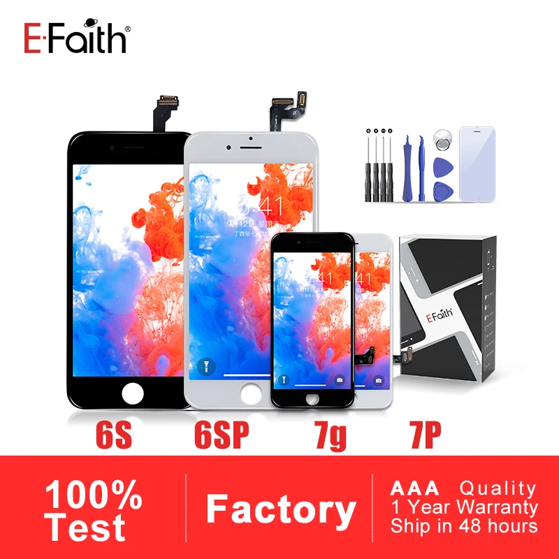 EFaith A+++ качественный ЖК-экран или дисплей для iPhone 6S 6S Plus 7 7 Plus или для iPhone 6S 7G 6SP 7 P сборка Замена