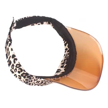 N Ladies Леопардовый принт Лето, защита от солнца Солнцезащитная кепка бейсболка пластиковая пустая верхняя крышка Анти-УФ для отдыха на открытом воздухе S66