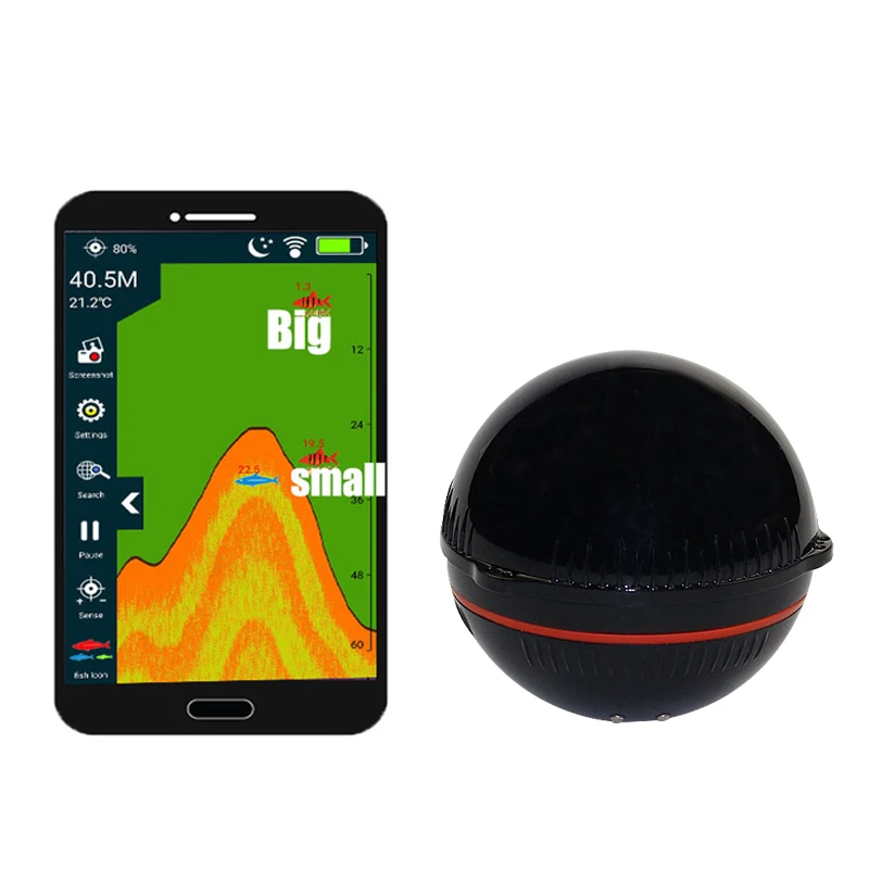 Эхолот рыболокатор Erchang беспроводной Bluetooth для озерной и морской рыбалки IOS