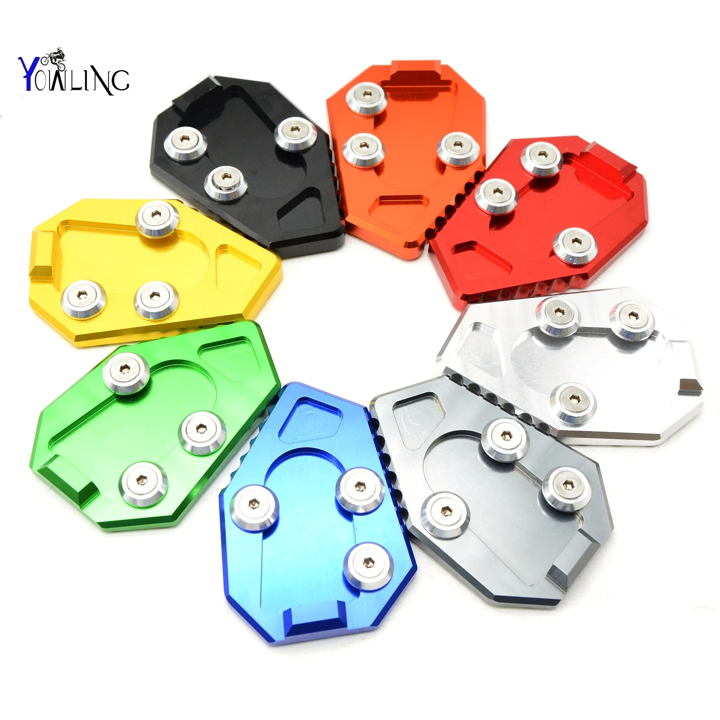 Motorcycle Aluminum kickstand side stand extension enlarger pate pad For Honda CB1000R 2008-2015 2009 2010 2011 2012 2013 2014